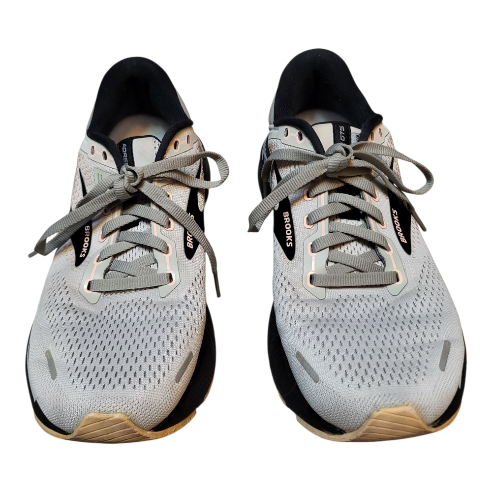 Brooks Women's Adrenaline GTS 22 Gray/Rose/Black Running Shoes- Size 9.5M - Picture 3 of 9